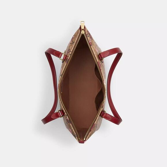 🍒 Gallery Tote Bag In Signature Canvas With Cherry Print - Picture 3 of 11